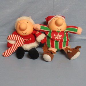 2 Vintage Christmas Santa Ziggy Dolls 1985 & 1991 Tom Wilson